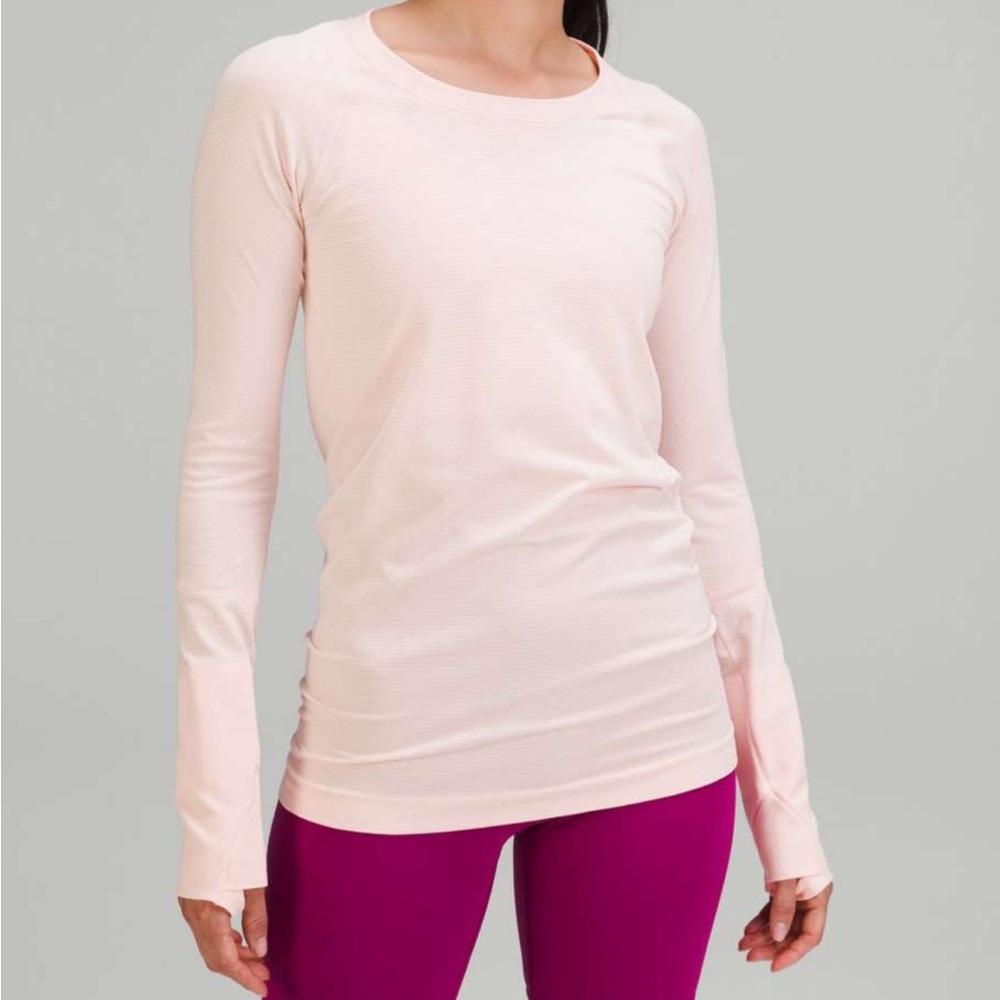 NWT!🍋🍋Lululemon Swiftly Tech Long Sleeve Shirt🍋🍋. Size 12. Strawberry Milkshake